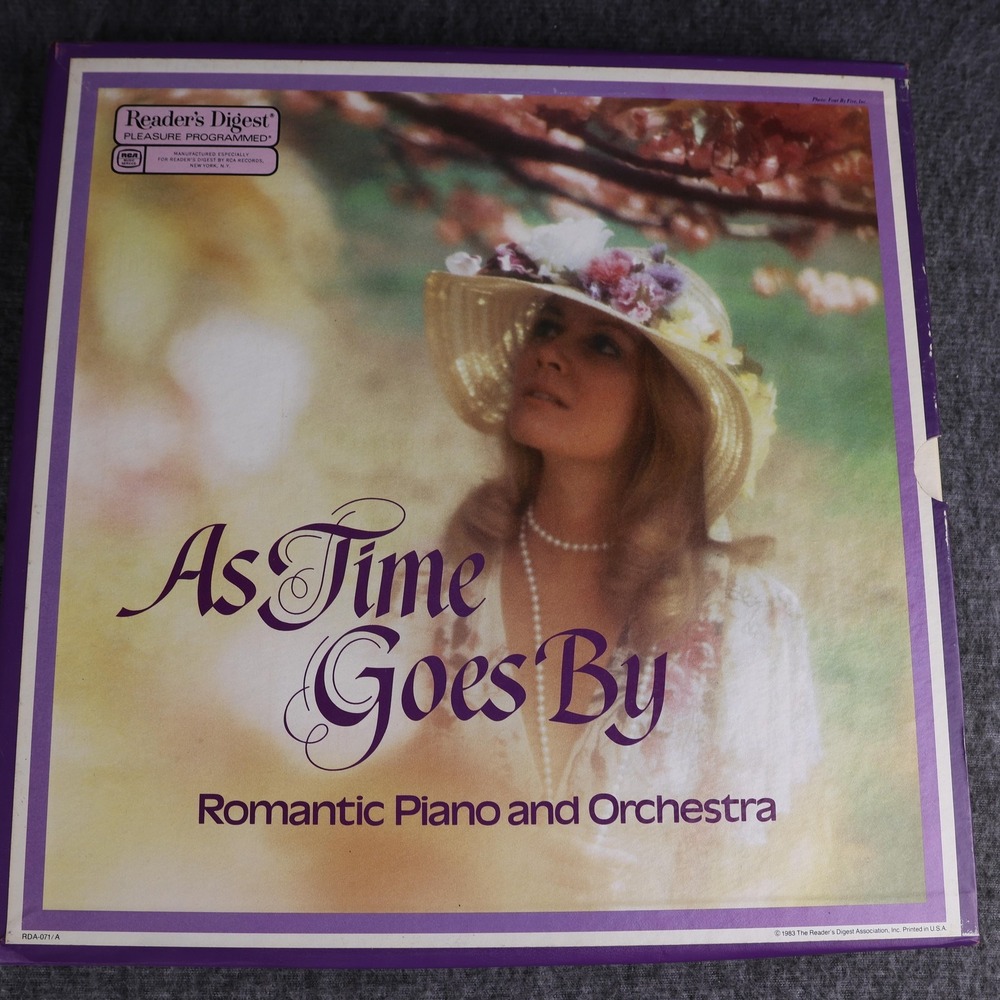 As Time Goes By Vinyl Box Set Romantic Piano 7xLP 12" Black Reader's Digest